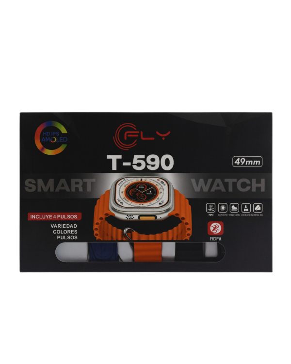 Smartwatch T-590 + 4 correas exclusivas