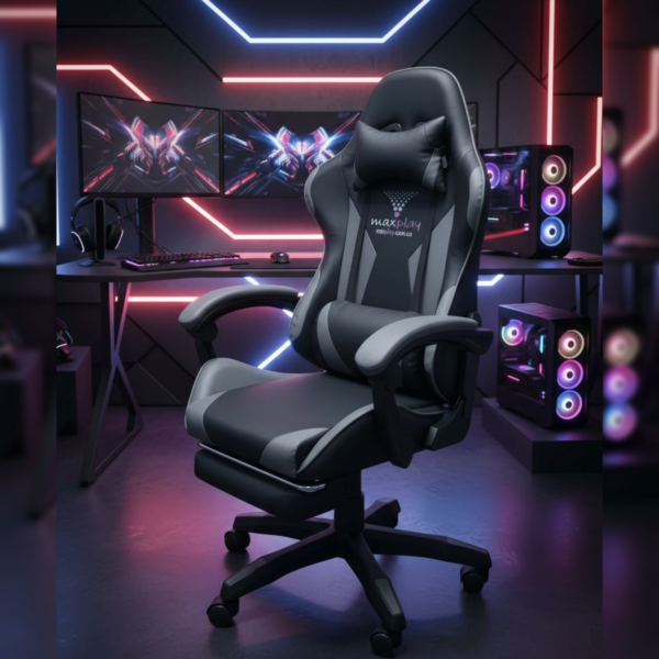Silla Gamer Vibr lumbar Negro Gris Rep
