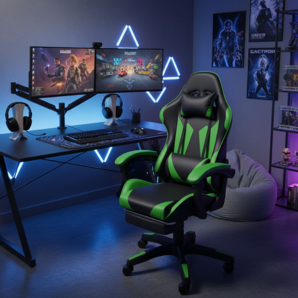 2375626-1.png Silla Gamer Vibr Negro verde