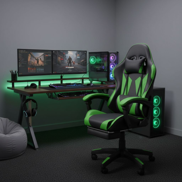 2375628-1.png Silla Gamer Vibr Negro verde